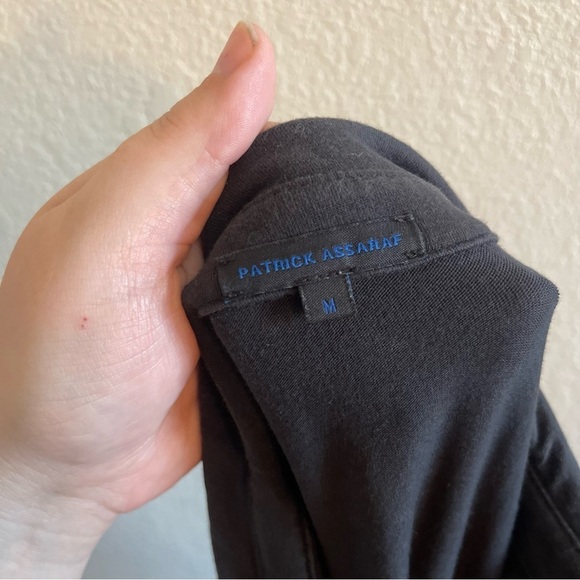 Patrick Assaraf Black Pima Cotton Polo Lightweight Short Sleeve Mens Size Medium - Picture 6 of 9